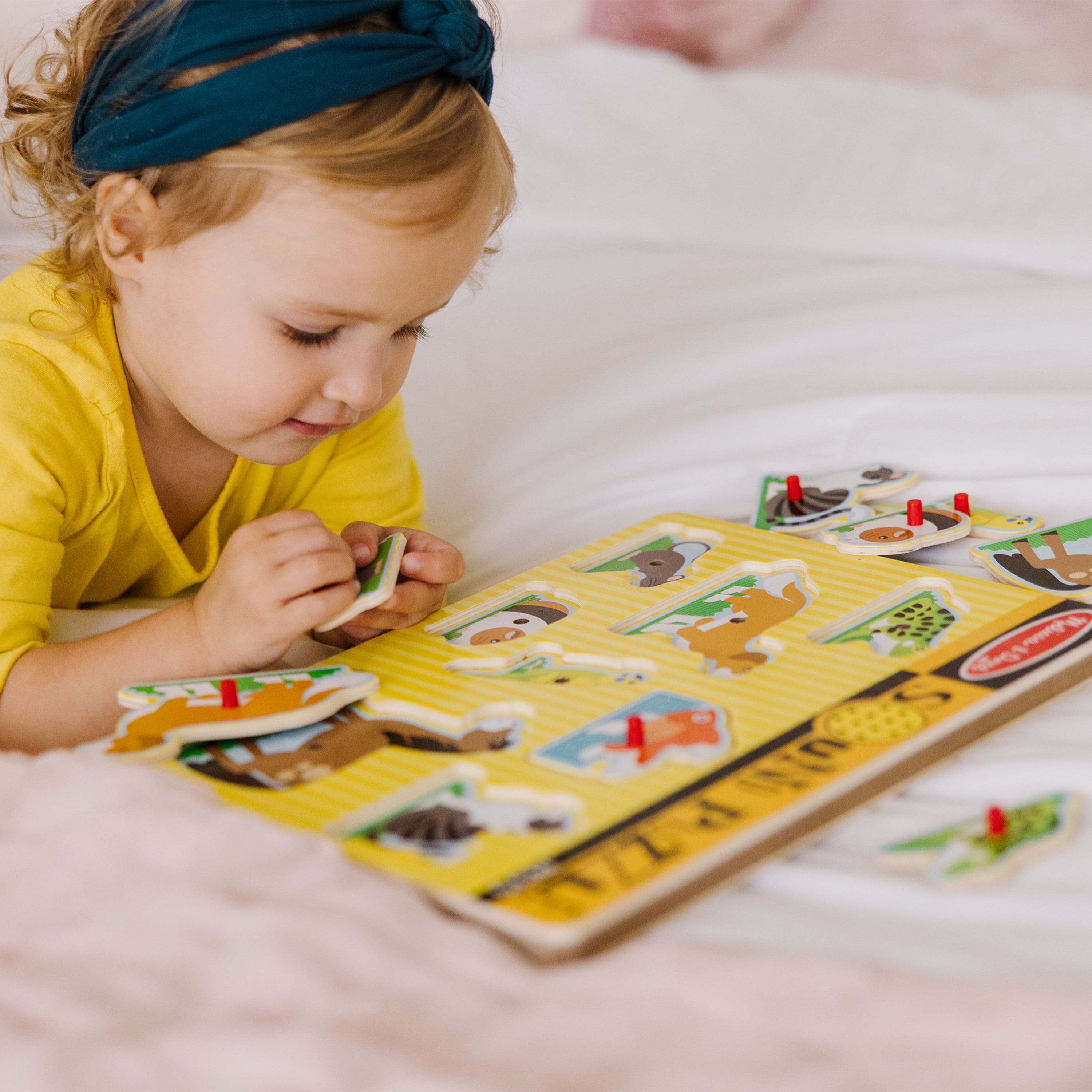Melissa & Doug 8 Pieces Pets Wooden Peg 3D Puzzles