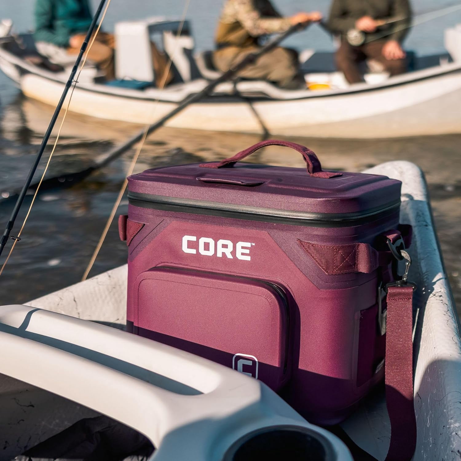 CORE 12 Can Climakeep Magnetic Soft Cooler, Leakproof Cooler, Waterproof Zipper, Mulbery