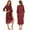 Red, variant on Women Zipper Front Robes Loose Nightgowns Spa Bathrobe Sleepwear with Pockets Half Sleeve Loungewear Housecoat Nightgown