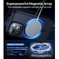 thumbnail image 3 of Magnetic for iPhone 13 Case & iPhone 14 Case [Compatible with MagSafe][10FT Military Grade Drop Tested] Protective Shockproof Slim Translucent Matte Phone Case for iPhone 14/13, Blue, 3 of 12