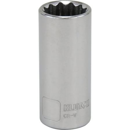 Klutch 3/8in.-Drive, 12-Point Deep Socket, Metric, 17mm