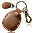 thumbnail image 1 of Paquete de 4 llaveros AirTag para Apple - Llavero AirTag de cuero - Colgante AirTag - Estuche AirTag - 100 % cuero de búfalo - Costuras reforzadas y cierre a presión anclado - Moonster, 1 of 8