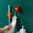 thumbnail image 2 of Xihbxyly Soporte para Trapeador, Estante de Almacenamiento de Pared, Organizador de Plástico Duradero, Solución Que Ahorra Espacio para Trapeadores y Escobas, Ideal para Baño o Cocina, Fácil Instalac, 2 of 7