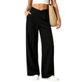thumbnail image 4 of Dagugfen Athletic Pants for Women Loose Fitted Elastic Waist Stretchy Breathable Full Length Gym Workout Pants(XXL,Black), 4 of 6