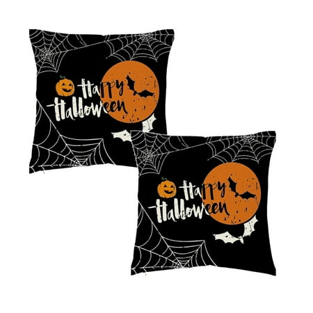 

Deals! 2 Pack Halloween Pillow Cover Pumpkin Throw Pillow Skeleton Pillowcase Halloween Decor Pillow Fall Pillow Cover Home Decorative Pillow for Living Room Bedroom Chair