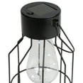 thumbnail image 6 of Northlight 9.5" Black Outdoor Hanging Geometric Solar Lantern with Handle, 6 of 6