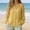 Yellow, variant on GZWYHT Cotton Linen Sun Shirt For Women,Womens Athletic Tops Hiking Shirts Swim Shirt Cotton Linen Sun Shirt Retro Vacation Style Long Sleeve Sun Shirt Women Solid Color Beige L
