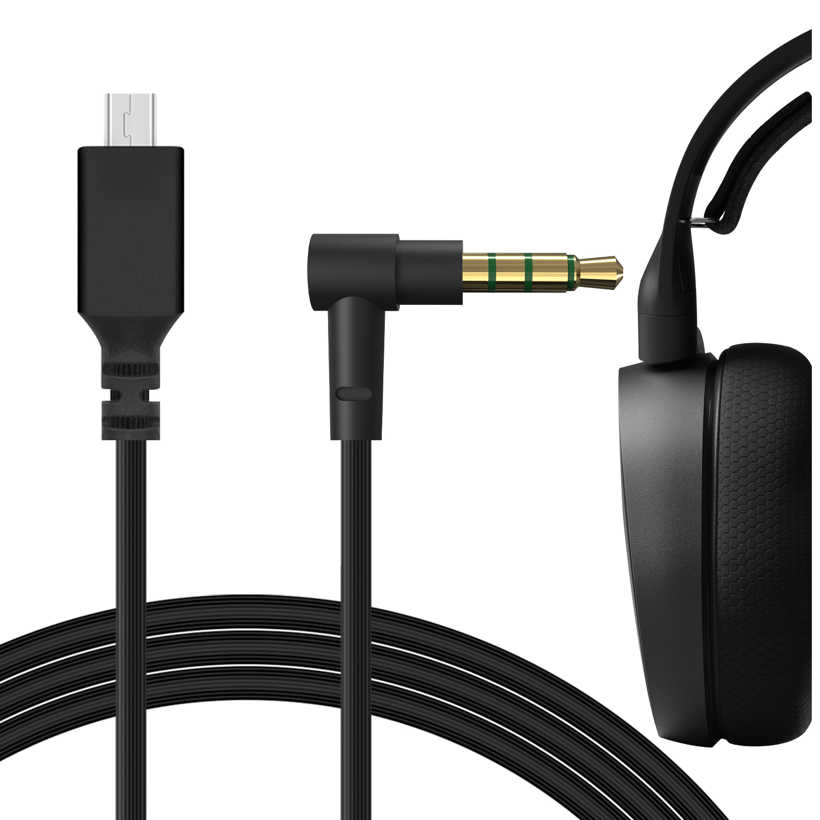 Câble Audio De Rechange 1.3m Pour Casque SteelSeries Arctis - Compatible Arctis 3, 5, 7, Pro - Noir