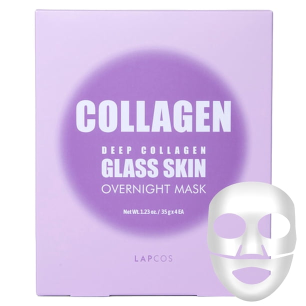 Máscara nocturna LAPCOS Deep Collagen Glass Skin con Rose PDRN