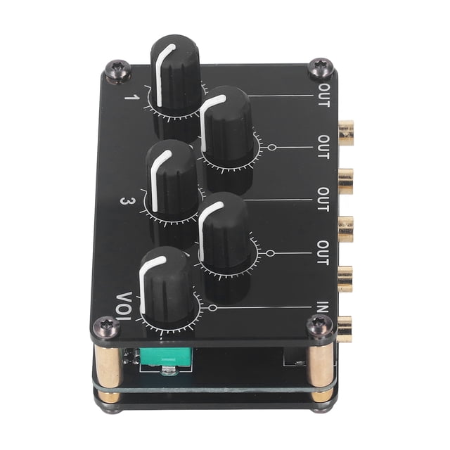 Mini Mezclador de sonido ANGGREK Mezclador de línea de sonido 4 canales
