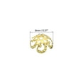 thumbnail image 2 of Uxcell Flower Bead Caps, 100Pcs 8x3mm Hollow Metal Spacer Bead End Caps Gold Tone, 2 of 6