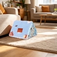 thumbnail image 4 of Pig Tunnel Bed With Curtain Flannel Hidden Washable Rabbit Hiding Place Bedroom Hamster Hedgehog Living Room, 4 of 7
