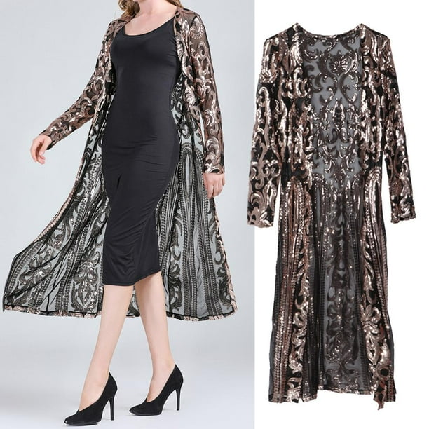 Black lace long jacket hot sale
