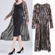 thumbnail image 4 of Mujeres Lentejuelas Long Cardigan Manga Larga Chaqueta para proteger - Negro Yinane Abrigo delantero abierto de lentejuelas para mujer, 4 of 8