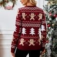 thumbnail image 4 of Light Up Gingerbreads Man Ugly Christmas Sweater for Holiday Parties Women Long Sleeve Crewneck Knit Pullover Jumper Top, 4 of 9