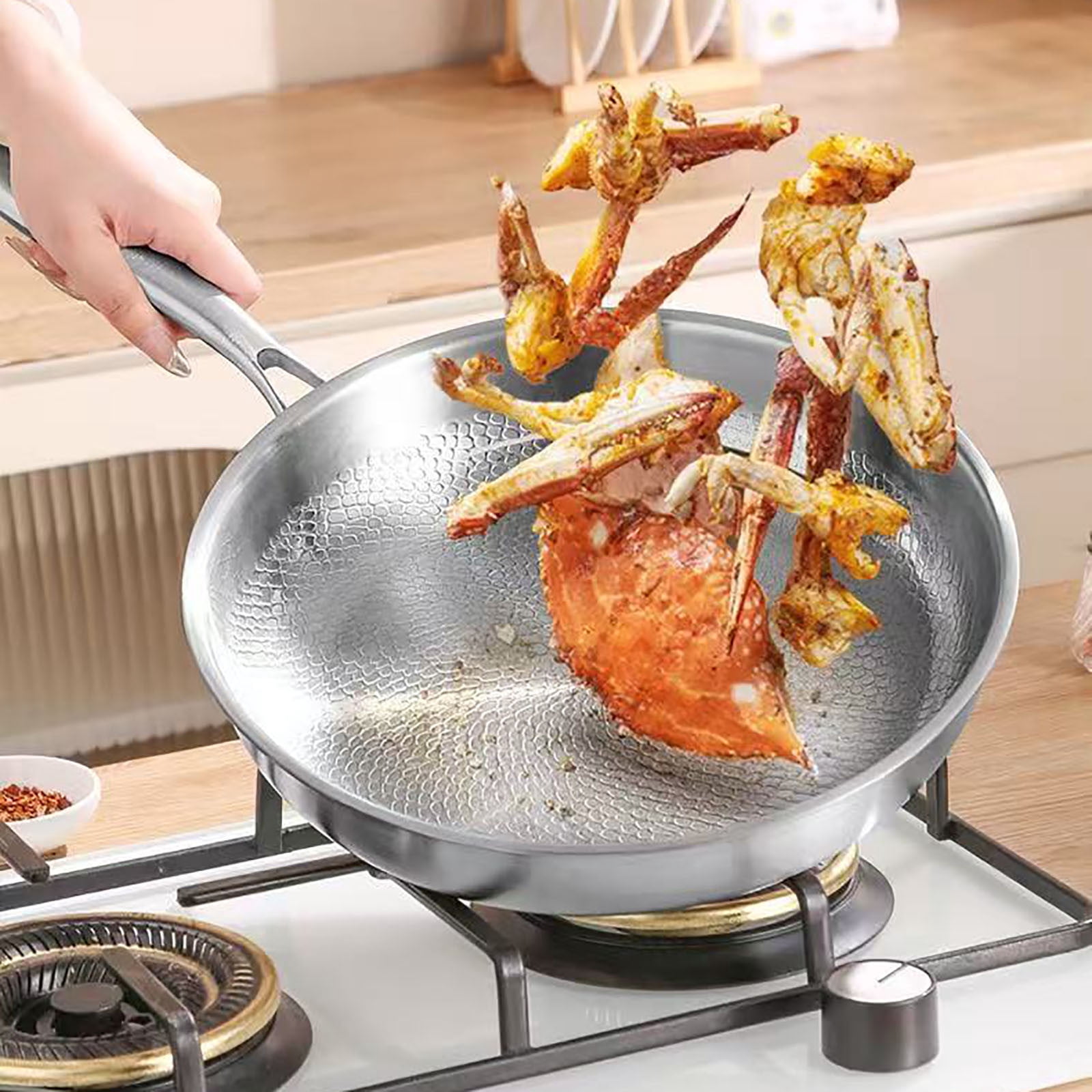 Hammered Pan Pro, Ultra-Durable Pro Cookware, Multifunctional Scratch-Resistant Non Stick Frying Pan