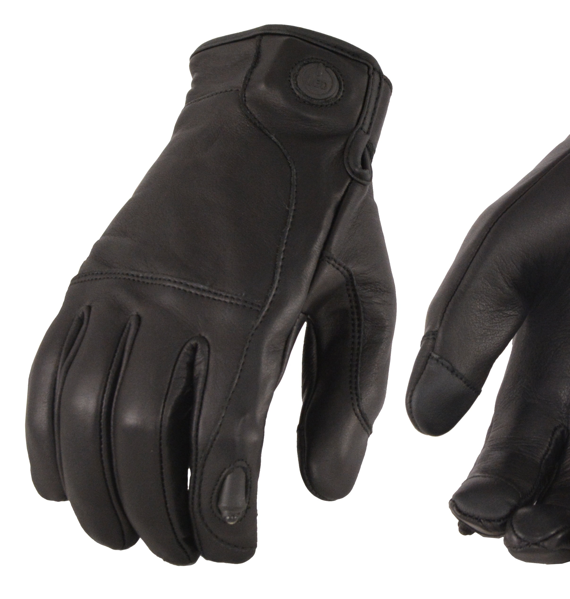 Men/'s Premium Leather Gloves W// LED Finger Lights /& I-Touch Feature **MG7599