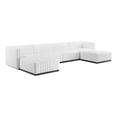 thumbnail image 2 of Conjure Channel Tufted Upholstered Fabric 6-Piece Sectional Sofa-EEI-5790-BLK-BEI, 2 of 5