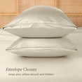 thumbnail image 4 of Bare Home Bamboo Pillowcases Set (2-pack) - Made from Rayon Fibers -  Soft, Cooling & Breathable - Queen, Sand, 4 of 7