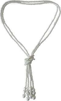 Time and Tru Adjustable Faux Pearl with Knot Necklace for Women
