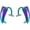Colorful, variant on 2 Pcs Fake Lip Rings Vampire Fangs Teeth Rings Non-Piercing Jewelry Hoop Adjustable Stainless Steel For Cosplay Party Women Men