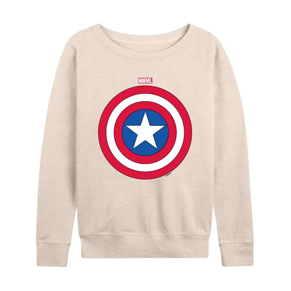 Marvel Captain America - Logo Shield - Women's French Terry Pullover Long Sleeve Shirt