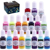 LET’S Resin 18 Colors Epoxy Pigment, Opaque Liquid Resin Colorant Each 0.35oz,Odorless Epoxy Resin Dye Solid Color Liquid Dye for Resin Jewelry DIY Crafts Art Making