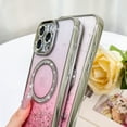 thumbnail image 4 of OOK for iPhone 15 Pro Max Case Compatible with Magsafe, Bling Glitter Sparkly Diamond Magnetic Camera Protection Phone Case with Screen Protector for Girls Women, Pink, 4 of 5