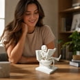thumbnail image 7 of Ghost Skeleton Reading on Toilet Figurine, Funny Printed Desk Ornament, Spooky Bathroom Counter Statue for Shelf, Nightstand, Office Desk, Halloween Home Decor, 7 of 7