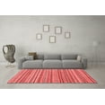 thumbnail image 3 of Ahgly Company Indoor Square Abstract Red Modern Area Rugs, 4' Square, 3 of 4