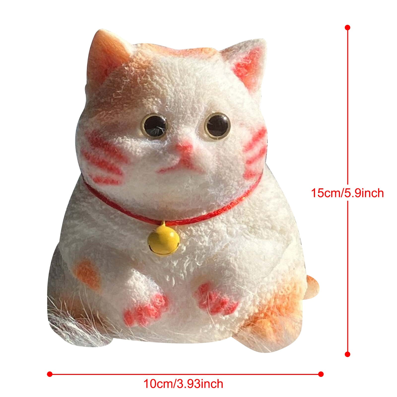 Colorful Dumpling Stress Balls Fidget, Lucky Cat Squeeze T-oy, Big Soft Kitty Stress Relief Ball, Cute Sensory T-oy for Cat Lovers, Anxiety Relief for Adults