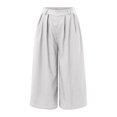 thumbnail image 2 of Sngxgn Womens Casual Pants Drawstring Elastic Waisted Straight Pants Loose Ladies Pants(Beige,XXL), 2 of 5
