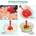 thumbnail image 3 of Meat Chopper, Heat Resistant Nylon Ground Beef Chopper Tool, Multifunctional Hamburger chopper, , Mix n Chop for Ground Beef, Meat and Turkey, Non-Stick Ground Meat Chopper Utensil, Red, 3 of 7