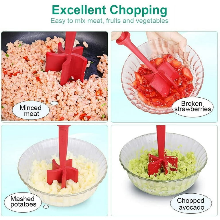 Meat Chopper Hamburger Chopper Mix Heat Resistant Smasher Ground