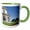 Green/White, variant on 3drose, Rhode Island, Newport, Vanderbilt Mansions - Us40 Cmi0005 - Cindy Miller Hopkins, 11oz Two-tone Blue Mug