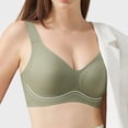 thumbnail image 6 of HNMKIU Wireless Bras Comfortable Adjustable No Underwire V-Neck T-Shirt Design for Casual Wear Support and Everyday Comfort Plus Size Bras for Women Green,XL, 6 of 9