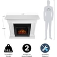 thumbnail image 4 of Real Flame Thayer 55" Electric Fireplace in White, 4 of 6