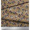thumbnail image 2 of Soimoi Japan Crepe Satin Fabric Stripe & Floral Artistic Print Fabric by the Yard 42 Inch Wide, 2 of 3