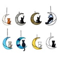 thumbnail image 3 of YAOMOBB Hanging Panda Pendant Contrast Color Moon Pendant Chain Exquisite Decoration for Car Interior, 3 of 7