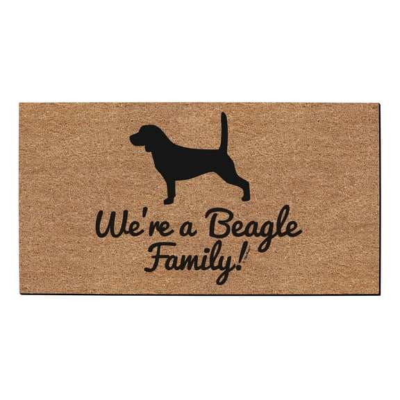 ThisWear Beagle Mom We're A Beagle Family New Home Decor Doormat Multi