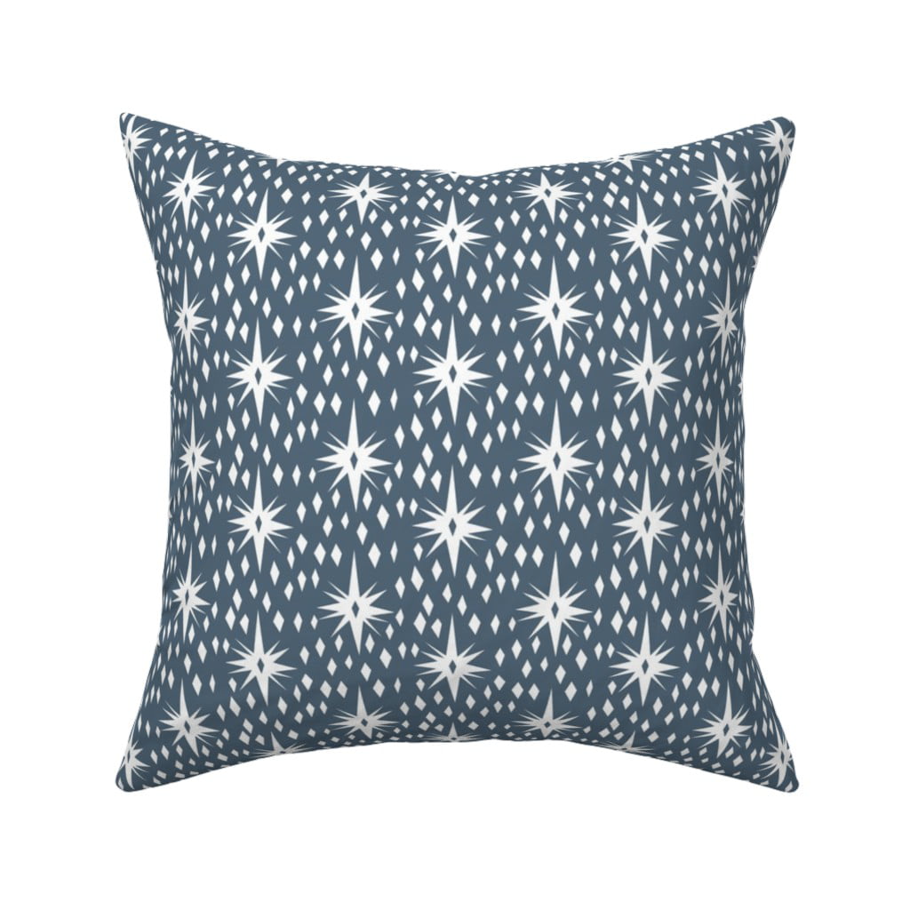 Blue Grey Grey Blue Triangle Throw Pillow Cover W Optional Insert By