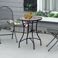 thumbnail image 2 of Outsunny Table Mosaïque, Table de Patio Ronde pour Jardin, Noir, 2 of 9