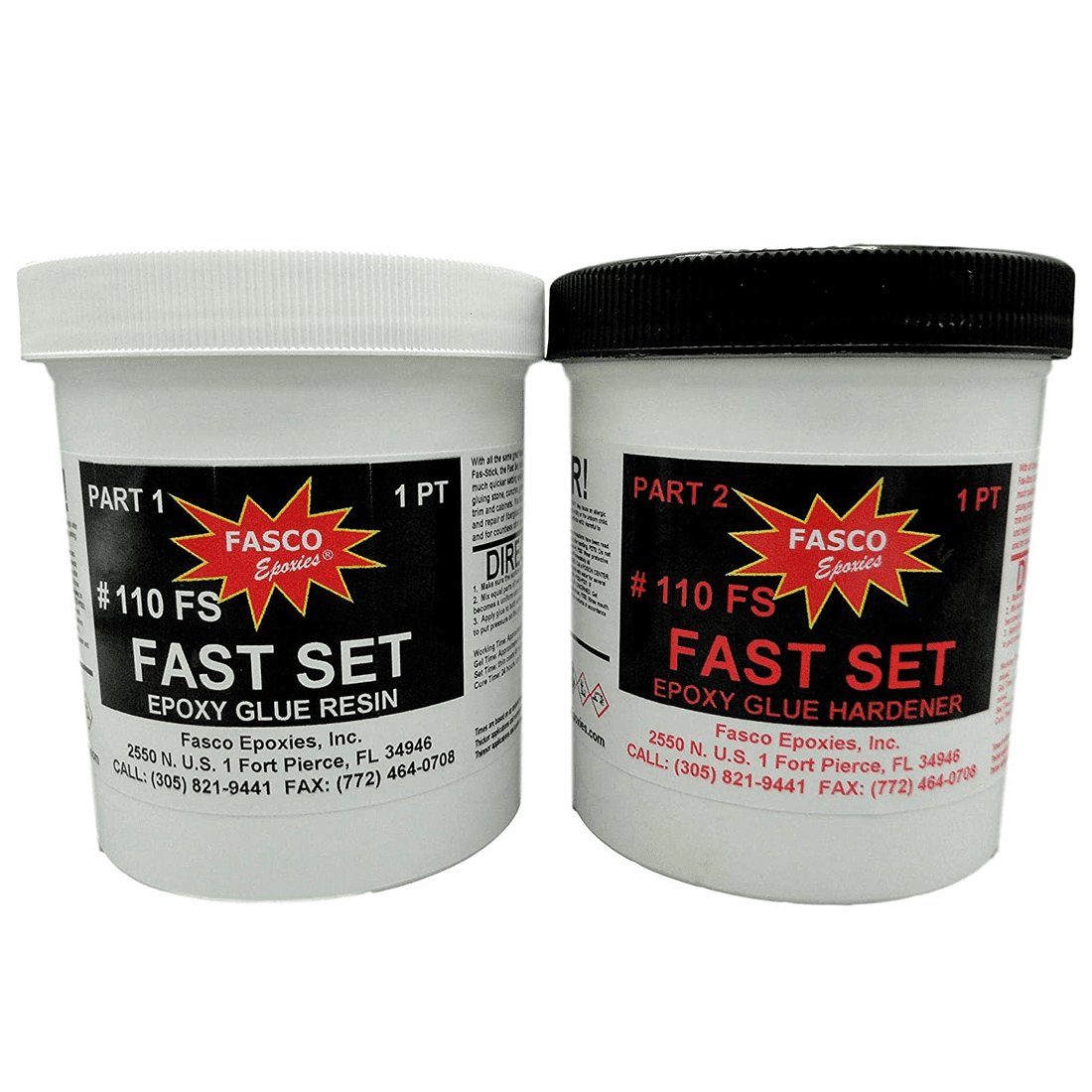 Fasco 110 Epoxy Glue Fast Set Quart Kit