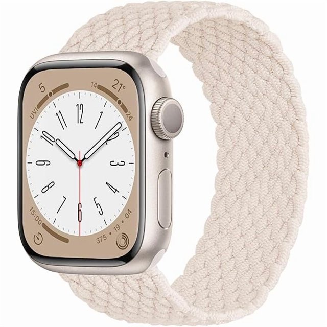 wonima02 Stretchy Braided Solo Loop Compatible with Apple Watch Band Series 9 8 7 6 5 4 3 38mm 40mm 41mm 42mm 44mm 45mm 49mm for Women Men, Cute Nylon Elastic Sport Strap for iWatch SE/Ultra 1/2