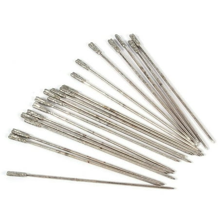 

Goodhd 20Pcs 1.2mm Diamond Coated Lapidary Drill Bits Solid Needle For Jewelry Agate