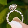 thumbnail image 5 of solitaire jewels 2.75CT Oval Moissanite Hidden Halo Engagement Ring For Women, 14K Rose Gold, 5 of 6