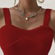 thumbnail image 3 of Camiseta sin mangas de verano para mujer, camiseta sin mangas con tirantes de punto acanalado, camiseta sin mangas elástica ajustada para mujer, 3 of 6