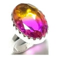 thumbnail image 2 of Natural Bi-Color Tourmaline Gemstone 925 Sterling Silver Ring Size 9, 2 of 2