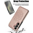 thumbnail image 6 of ZUKKASHAN for Samsung S24  Case with Card Holder,Flower Magnetic Back Flip Case for Samsung Galaxy S24 Wallet Case for Women,Protective Case Phone Case for Samsung Galaxy S24 5G, 6 of 7