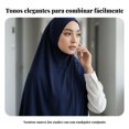 thumbnail image 3 of Abbraccia Pañuelo para mujer, turbante elegante de color uniforme, poliéster suave, cubre cabeza adaptable para uso diario y formal, 3 of 6